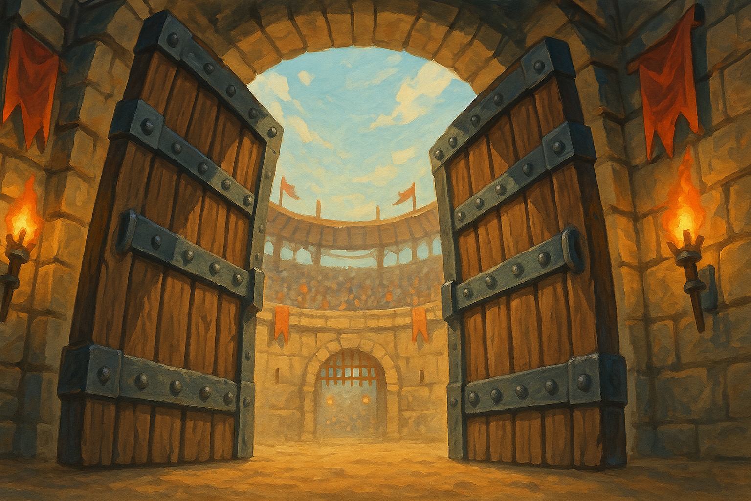 Arène par beau temps