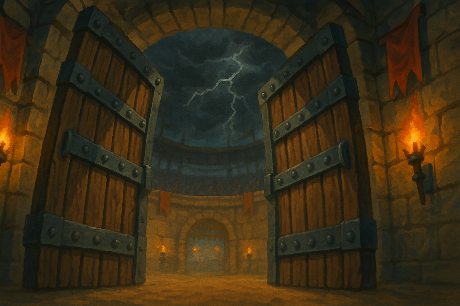 Arène sous la tempête